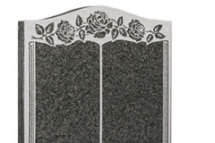 Always popular as a fitting memorial to two loved ones with room on each page for their own inscription - shown in dark grey granite.Headstone 27" (h) x 21" (w) x 3" (d)Base 3" (h) x 24" (w) x 12" (d)Product code -  EC138