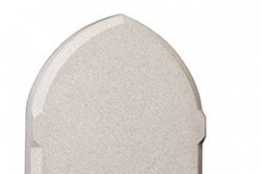 This headstone has been inspired by gothic architecture - shown in meadow grey granite.headstone 33" (h) x 21" (w) x 3" (d)Base 3" (h) x 24" (w) x 12" (d)Product code -  16117