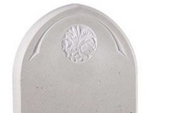 This gothic shapre frames the carving, which is one of many available - shown in brenna stone.headstone 33" (h) x 21" (w) x 3" (d)Base 3" (h) x 24" (w) x 12" (d)Product code -  16129