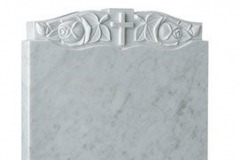 This attractive hand carved panel flows the shape of the headstone - shown in carrara marble.headstone 27" (h) x 21" (w) x 3" (d)Base 3" (h) x 24" (w) x 12" (d)Product code -  16132