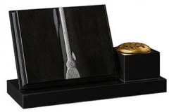 A sloping book with cors and tassel together with a vase and base- shown in black granite.

Vase 4" (h) x 6" (w) x 6" (d)

Base 2" (h) x 23" (w) x 9" (d)

Product code -  16199