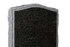 The pitched edges and margins together with the carved roses frame the polished face of the headstone - shown in black granite.Headstone 30" (h) x 24" (w) x 4" (d)Base 4" (h) x 30" (w) x 12" (d)Product code - 16057