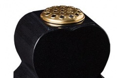 A popular heart shaped vase - shown in black granite.vase 10" (h) x 10" (w) x 7" (d)base 1" (h) x 10" (w) x 10" (d)Product code -  16207
