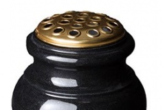 Classic turned globe vase - shown in black granite.12" (h) x 6" (w) x 6" (d)Product code -  16210
